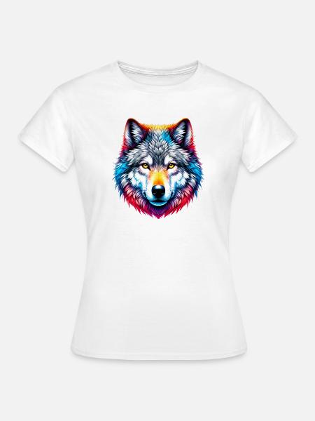 Wolf - Frauen T-Shirt - Weiß