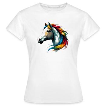 Cheval - T-shirt Femme - blanc - Devant - AI Model Female 172 dark (172cm)