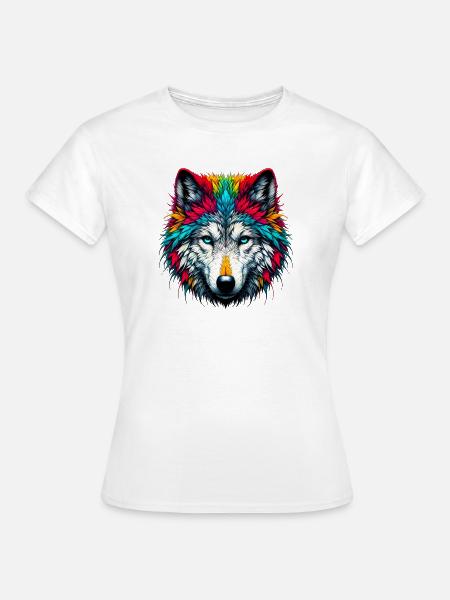 Wolf - Frauen T-Shirt - Weiß