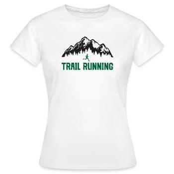 Course sur sentier - T-shirt Femme - blanc - Devant - AI Model Female 172 dark (172cm)