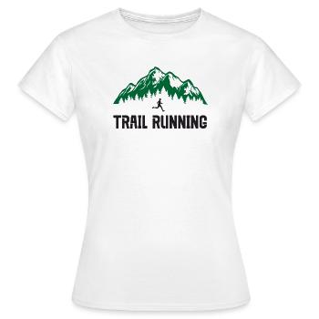 Course sur sentier - T-shirt Femme - blanc - Devant - AI Model Female 172 dark (172cm)