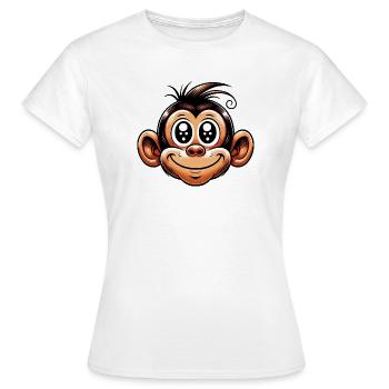 Singe - T-shirt Femme - blanc - Devant - AI Model Female 172 dark (172cm)