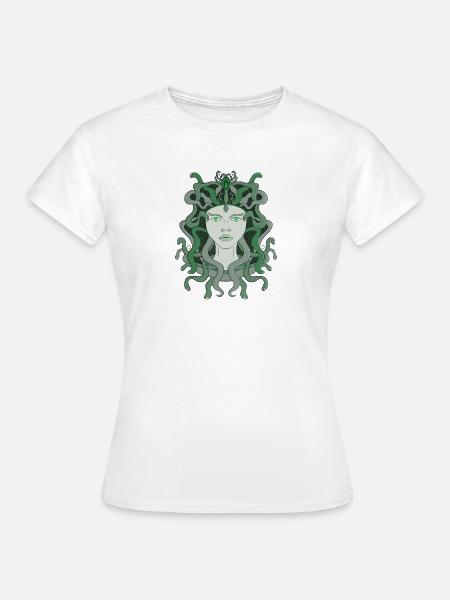 Medusa Gorgo Schlange Gorgonenmonster Griechische Mythologie - Frauen T-Shirt - Weiß