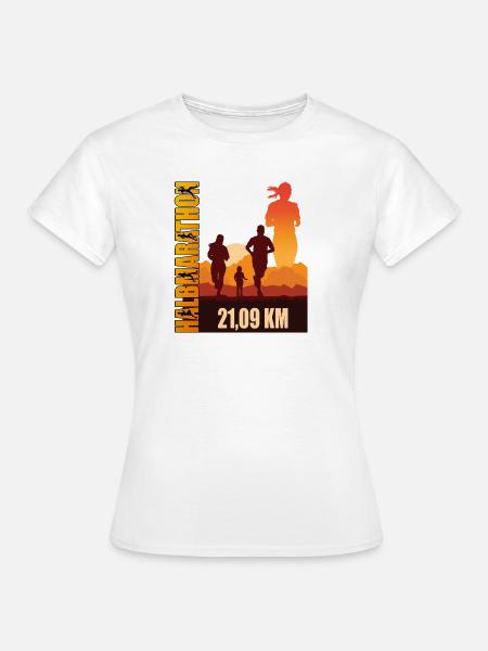 21.09 KM - Halbmarathon - Frauen T-Shirt - Weiß