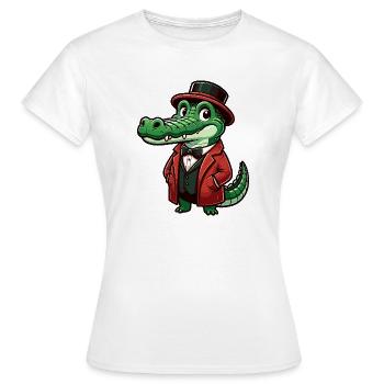 Crocodile Russe en Russe Crocodiles Russes - T-shirt Femme - blanc - Devant - AI Model Female 172 dark (172cm)