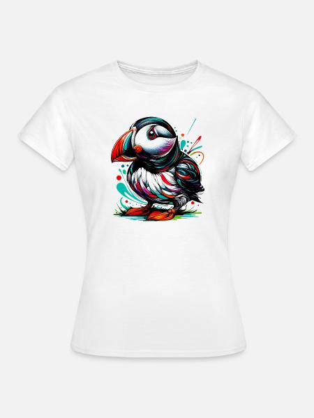 Papageitaucher - Frauen T-Shirt - Weiß
