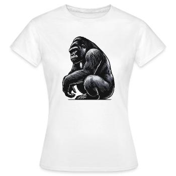 Gorilla - Frauen T-Shirt - Weiß - Vorne - AI Model Female 172 dark (172cm)