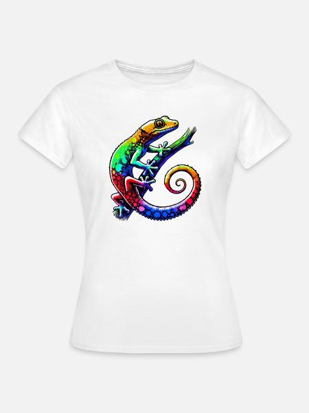 Gecko - Frauen T-Shirt - Weiß