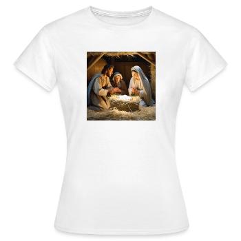 catholique, Jésus Christ, messe, chrétien - T-shirt Femme - blanc - Devant - AI Model Female 172 dark (172cm)
