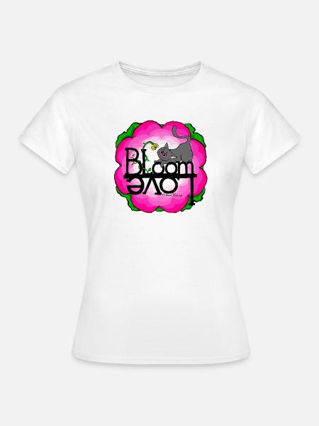 Frühling-Katze Spring Love - Frauen T-Shirt - Weiß