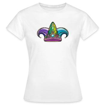 Casquette de fou Casquette de fou pour carnaval et carnaval - T-shirt Femme - blanc - Devant - AI Model Female 172 dark (172cm)