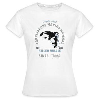 orque animal mammifère marin - épaulard - T-shirt Femme - blanc - Devant - AI Model Female 172 dark (172cm)