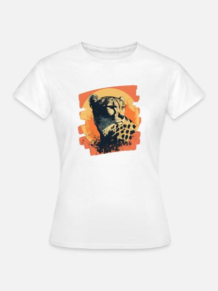 Gepard - Frauen T-Shirt - Weiß