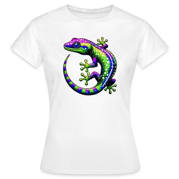 Gecko - T-shirt Femme - blanc - Devant - AI Model Female 172 dark (172cm)