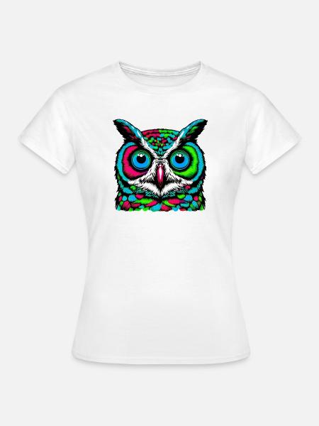 Eule - Frauen T-Shirt - Weiß