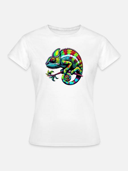 Chamäleon - Frauen T-Shirt - Weiß