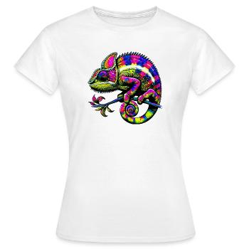 Caméléon - T-shirt Femme - blanc - Devant - AI Model Female 172 dark (172cm)