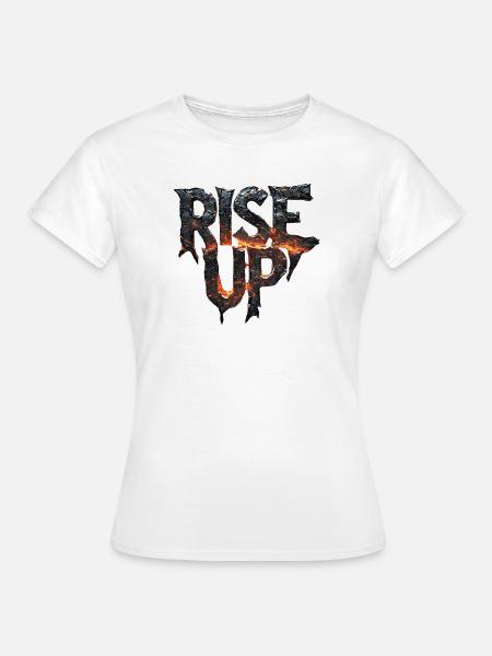 Feuriger Stempel mit Lava-Effekt - Frauen T-Shirt - Weiß