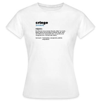 Embarrassant – La sensation d’inconfort - T-shirt Femme - blanc - Devant - AI Model Female 172 dark (172cm)