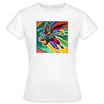 Superhero - Women's T-Shirt - white - Front - AI Model Female 172 dark (172cm)