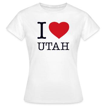 I LOVE UTAH - Frauen T-Shirt - Weiß - Vorne - AI Model Female 172 dark (172cm)