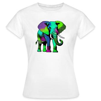 Éléphant - T-shirt Femme - blanc - Devant - AI Model Female 172 dark (172cm)
