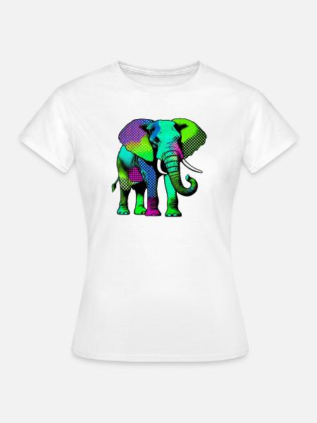 Elefant - Frauen T-Shirt - Weiß