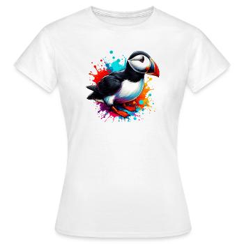 Puffin - Women's T-Shirt - white - Front - AI Model Female 172 dark (172cm)
