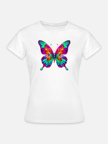 Schmetterling - Frauen T-Shirt - Weiß