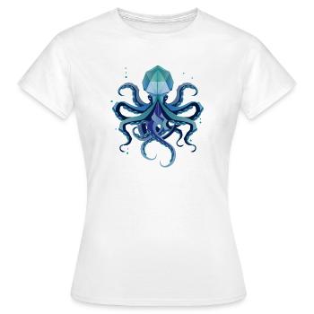 Calmar – Créature mystique des profondeurs - T-shirt Femme - blanc - Devant - AI Model Female 172 dark (172cm)