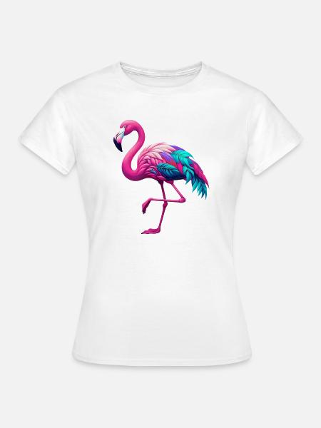 Flamingo - Frauen T-Shirt - Weiß