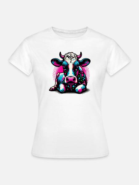 Kuh - Frauen T-Shirt - Weiß