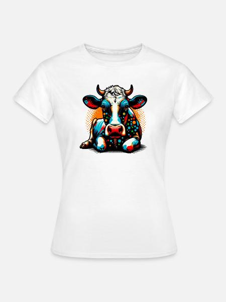 Kuh - Frauen T-Shirt - Weiß