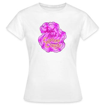Cotton Candy Thinking swirl - Frauen T-Shirt - Weiß - Vorne - AI Model Female 172 dark (172cm)
