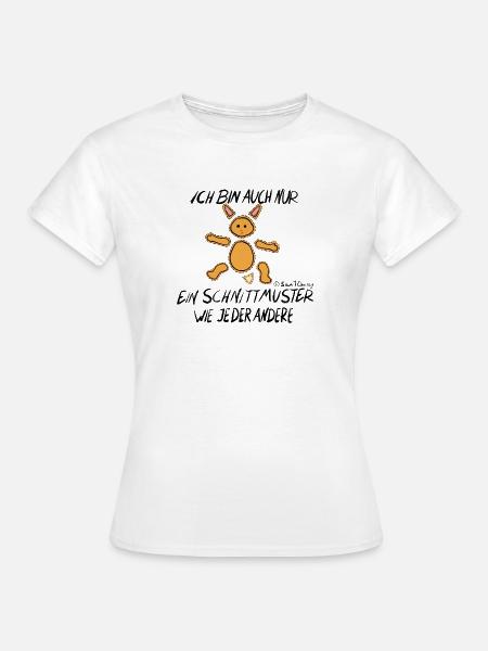 Schnittmuster Hase - Frauen T-Shirt - Weiß