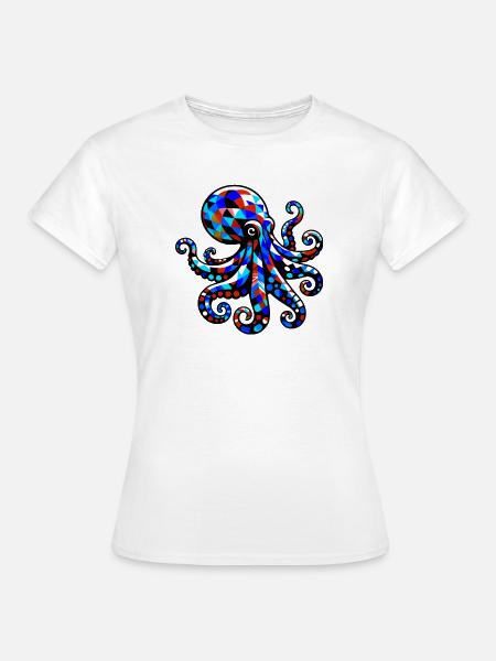 Krake - Frauen T-Shirt - Weiß
