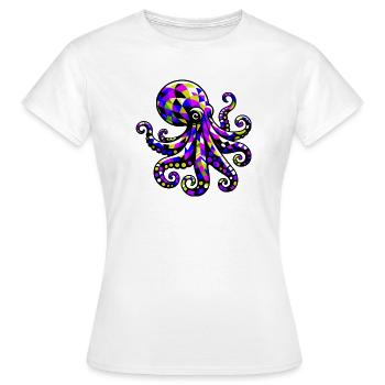 Krake - Frauen T-Shirt - Weiß - Vorne - AI Model Female 172 dark (172cm)