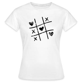 Saint-Valentin Saint-Valentin Saint-Valentin - T-shirt Femme - blanc - Devant - AI Model Female 172 dark (172cm)