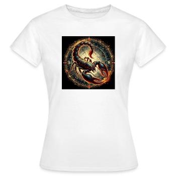 SCORPION \ Tierkreiszeichen - Frauen T-Shirt - Weiß - Vorne - AI Model Female 172 dark (172cm)