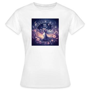 JUNGFRAU -\ Tierkreiszeichen - Frauen T-Shirt - Weiß - Vorne - AI Model Female 172 dark (172cm)