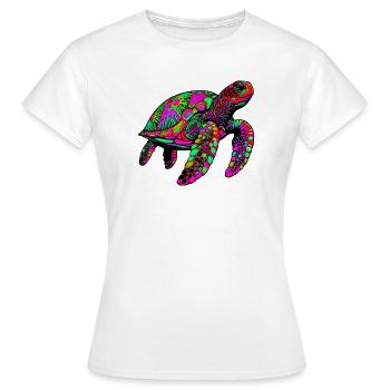 Tortue marine - T-shirt Femme - blanc - Devant - AI Model Female 172 dark (172cm)
