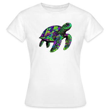 Tortue marine - T-shirt Femme - blanc - Devant - AI Model Female 172 dark (172cm)