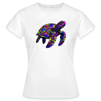 Tortue marine - T-shirt Femme - blanc - Devant - AI Model Female 172 dark (172cm)