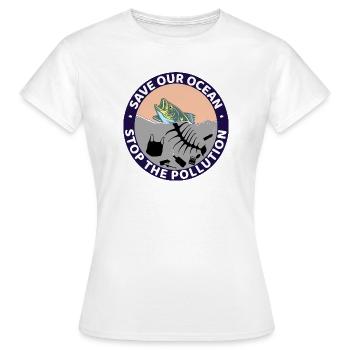 Retten Sie unseren Ozean - Frauen T-Shirt - Weiß - Vorne - AI Model Female 172 dark (172cm)