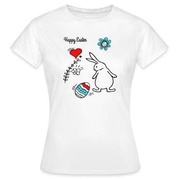 Joyeuses Pâques - T-shirt Femme - blanc - Devant - AI Model Female 172 dark (172cm)