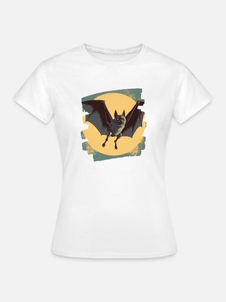 Fledermaus Retro - Frauen T-Shirt - Weiß