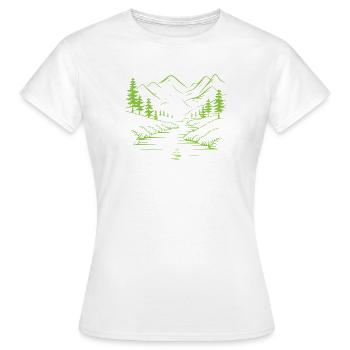 Gebirge - Frauen T-Shirt - Weiß - Vorne - AI Model Female 172 dark (172cm)