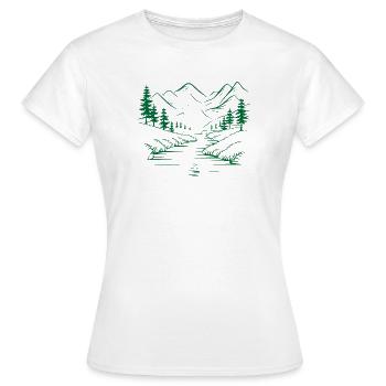 Gebirge - Frauen T-Shirt - Weiß - Vorne - AI Model Female 172 dark (172cm)