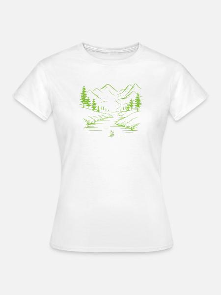 Gebirge - Frauen T-Shirt - Weiß