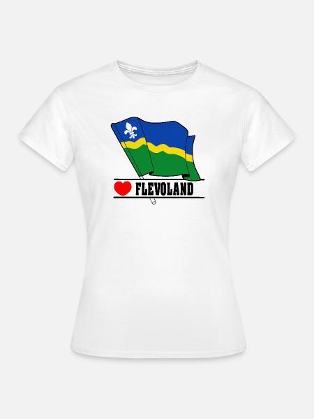 Flagge Flevoland Herz FLEVOLAND - Frauen T-Shirt - Weiß